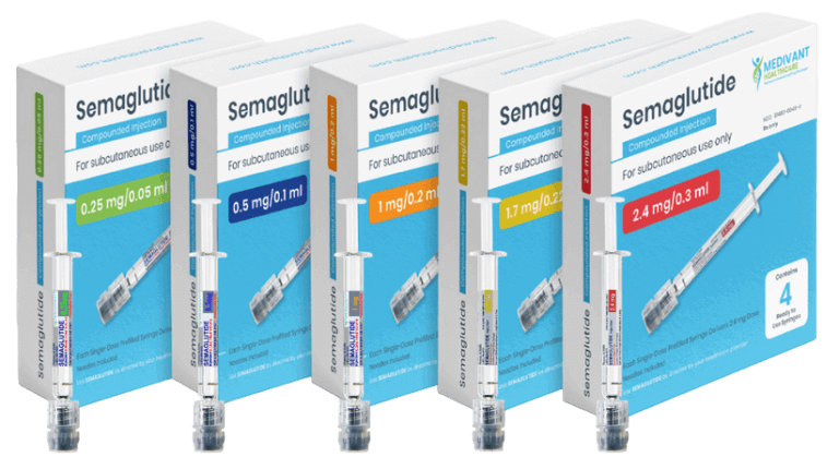 picture of Medivant semaglutide syringes available in all strengths for weight loss and blood sugar control